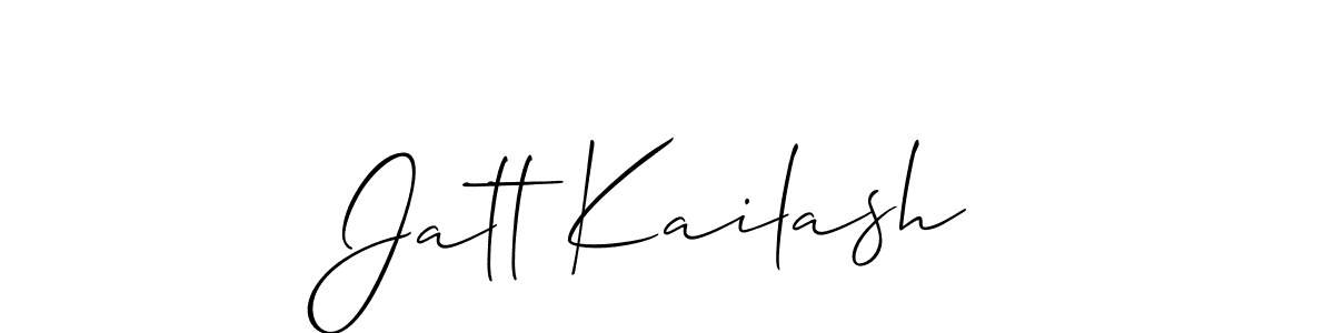 How to make Jatt Kailash name signature. Use Allison_Script style for creating short signs online. This is the latest handwritten sign. Jatt Kailash signature style 2 images and pictures png