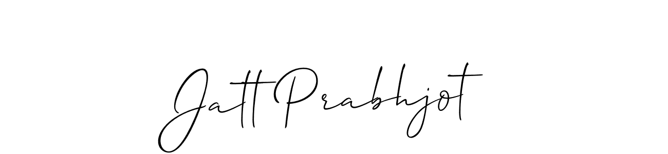 You should practise on your own different ways (Allison_Script) to write your name (Jatt Prabhjot) in signature. don't let someone else do it for you. Jatt Prabhjot signature style 2 images and pictures png