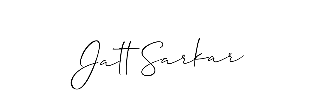 It looks lik you need a new signature style for name Jatt Sarkar. Design unique handwritten (Allison_Script) signature with our free signature maker in just a few clicks. Jatt Sarkar signature style 2 images and pictures png