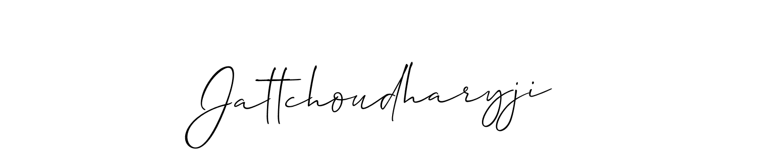 Make a beautiful signature design for name Jattchoudharyji. With this signature (Allison_Script) style, you can create a handwritten signature for free. Jattchoudharyji signature style 2 images and pictures png