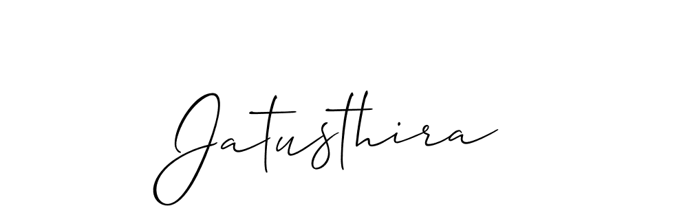 Also You can easily find your signature by using the search form. We will create Jatusthira name handwritten signature images for you free of cost using Allison_Script sign style. Jatusthira signature style 2 images and pictures png