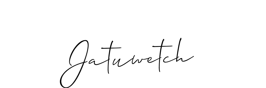 It looks lik you need a new signature style for name Jatuwetch. Design unique handwritten (Allison_Script) signature with our free signature maker in just a few clicks. Jatuwetch signature style 2 images and pictures png