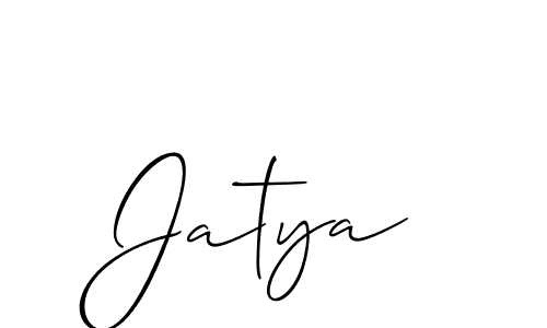 How to make Jatya signature? Allison_Script is a professional autograph style. Create handwritten signature for Jatya name. Jatya signature style 2 images and pictures png