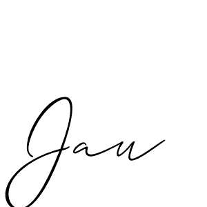 Design your own signature with our free online signature maker. With this signature software, you can create a handwritten (Allison_Script) signature for name Jau. Jau signature style 2 images and pictures png