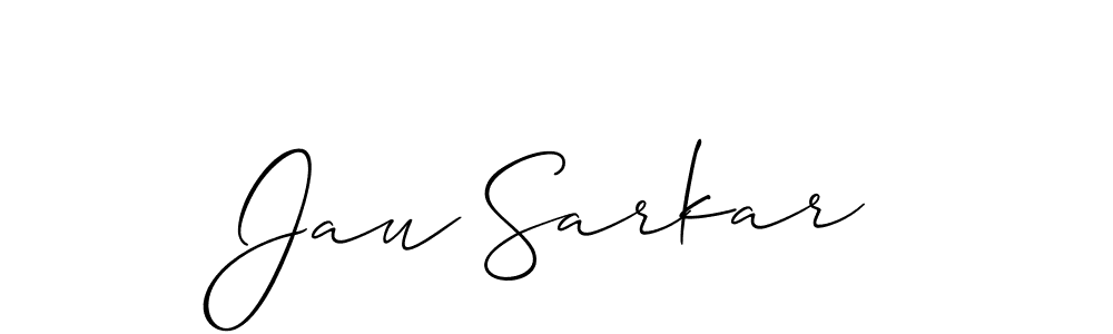 Similarly Allison_Script is the best handwritten signature design. Signature creator online .You can use it as an online autograph creator for name Jau Sarkar. Jau Sarkar signature style 2 images and pictures png