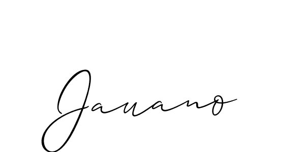 Allison_Script is a professional signature style that is perfect for those who want to add a touch of class to their signature. It is also a great choice for those who want to make their signature more unique. Get Jauano name to fancy signature for free. Jauano signature style 2 images and pictures png