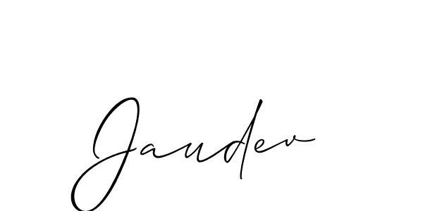 Design your own signature with our free online signature maker. With this signature software, you can create a handwritten (Allison_Script) signature for name Jaudev. Jaudev signature style 2 images and pictures png