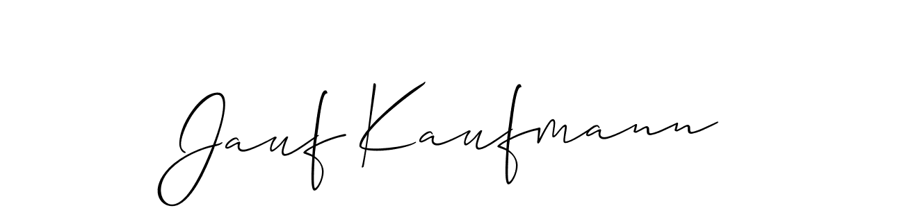 Design your own signature with our free online signature maker. With this signature software, you can create a handwritten (Allison_Script) signature for name Jauf Kaufmann. Jauf Kaufmann signature style 2 images and pictures png