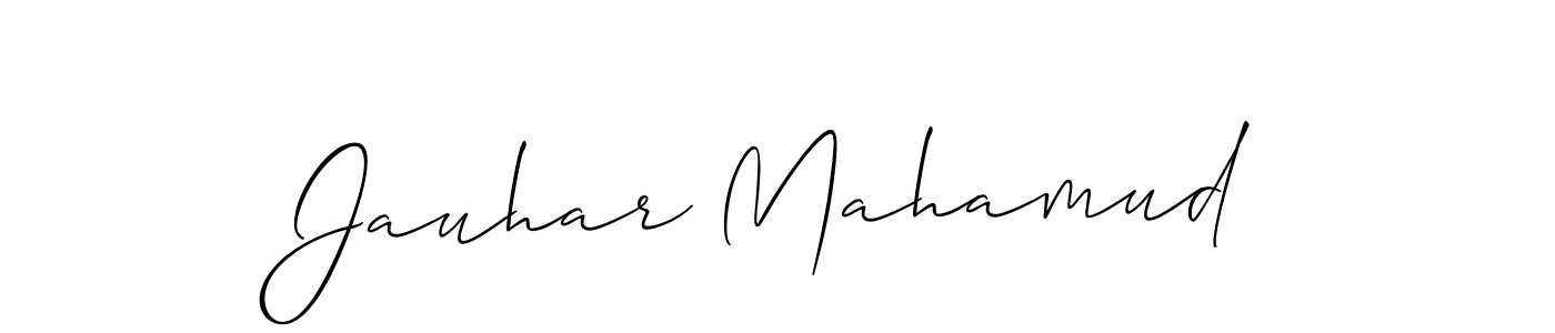 Also You can easily find your signature by using the search form. We will create Jauhar Mahamud name handwritten signature images for you free of cost using Allison_Script sign style. Jauhar Mahamud signature style 2 images and pictures png