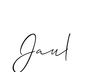 Make a beautiful signature design for name Jaul. With this signature (Allison_Script) style, you can create a handwritten signature for free. Jaul signature style 2 images and pictures png