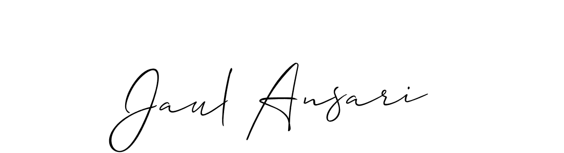 How to make Jaul Ansari name signature. Use Allison_Script style for creating short signs online. This is the latest handwritten sign. Jaul Ansari signature style 2 images and pictures png