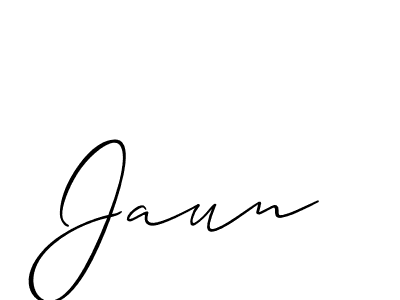 Design your own signature with our free online signature maker. With this signature software, you can create a handwritten (Allison_Script) signature for name Jaun. Jaun signature style 2 images and pictures png