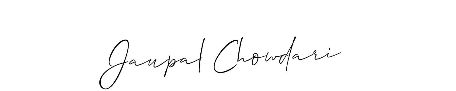 Allison_Script is a professional signature style that is perfect for those who want to add a touch of class to their signature. It is also a great choice for those who want to make their signature more unique. Get Jaupal Chowdari name to fancy signature for free. Jaupal Chowdari signature style 2 images and pictures png