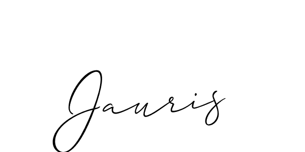 Create a beautiful signature design for name Jauris. With this signature (Allison_Script) fonts, you can make a handwritten signature for free. Jauris signature style 2 images and pictures png