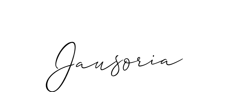 Make a beautiful signature design for name Jausoria. With this signature (Allison_Script) style, you can create a handwritten signature for free. Jausoria signature style 2 images and pictures png