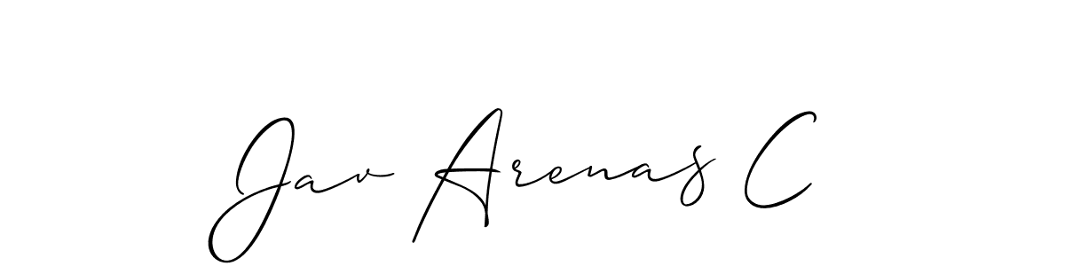 Design your own signature with our free online signature maker. With this signature software, you can create a handwritten (Allison_Script) signature for name Jav Arenas C. Jav Arenas C signature style 2 images and pictures png
