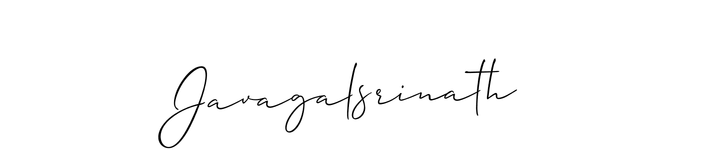 Make a beautiful signature design for name Javagalsrinath. With this signature (Allison_Script) style, you can create a handwritten signature for free. Javagalsrinath signature style 2 images and pictures png