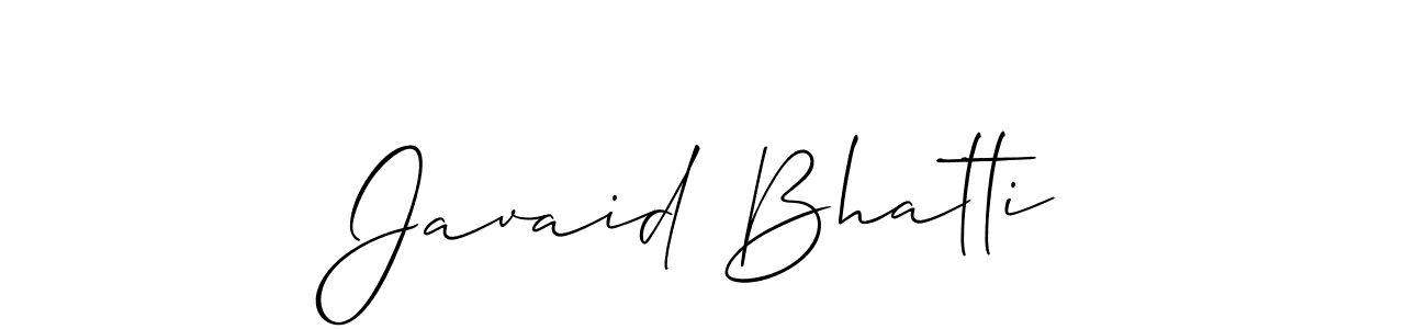 Make a beautiful signature design for name Javaid Bhatti. With this signature (Allison_Script) style, you can create a handwritten signature for free. Javaid Bhatti signature style 2 images and pictures png