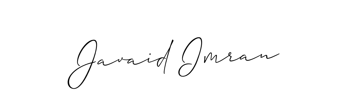 Use a signature maker to create a handwritten signature online. With this signature software, you can design (Allison_Script) your own signature for name Javaid Imran. Javaid Imran signature style 2 images and pictures png