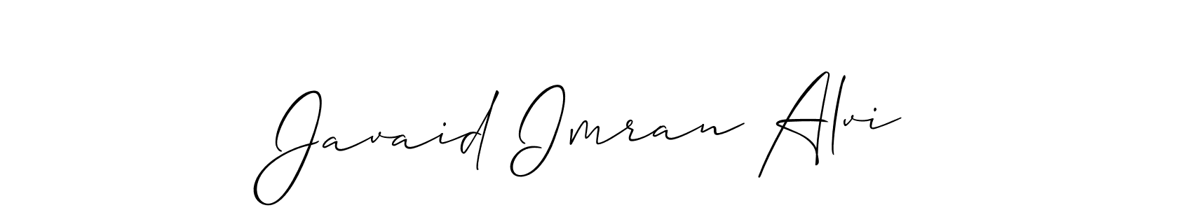 Make a beautiful signature design for name Javaid Imran Alvi. With this signature (Allison_Script) style, you can create a handwritten signature for free. Javaid Imran Alvi signature style 2 images and pictures png