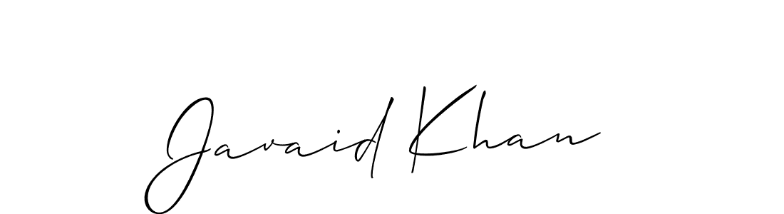 Make a beautiful signature design for name Javaid Khan. With this signature (Allison_Script) style, you can create a handwritten signature for free. Javaid Khan signature style 2 images and pictures png