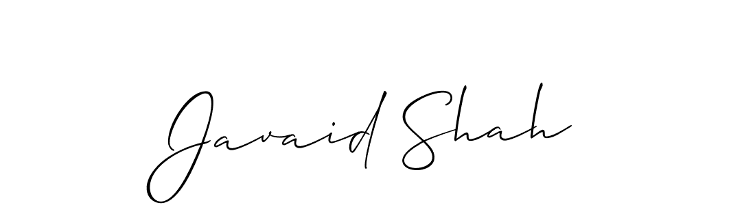 How to make Javaid Shah name signature. Use Allison_Script style for creating short signs online. This is the latest handwritten sign. Javaid Shah signature style 2 images and pictures png