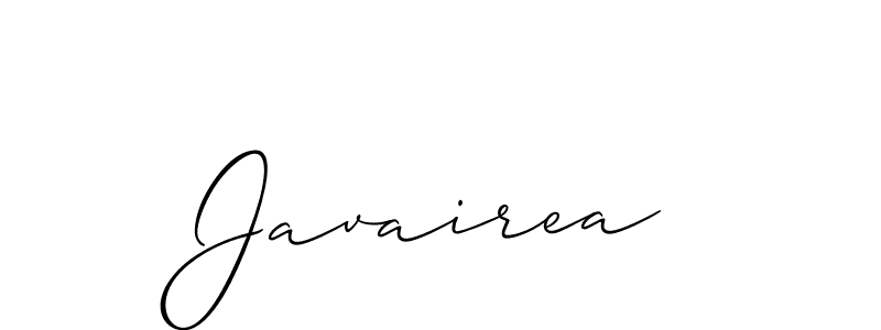 Allison_Script is a professional signature style that is perfect for those who want to add a touch of class to their signature. It is also a great choice for those who want to make their signature more unique. Get Javairea name to fancy signature for free. Javairea signature style 2 images and pictures png