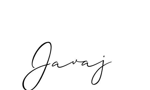 Design your own signature with our free online signature maker. With this signature software, you can create a handwritten (Allison_Script) signature for name Javaj. Javaj signature style 2 images and pictures png