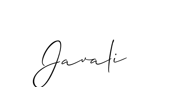 The best way (Allison_Script) to make a short signature is to pick only two or three words in your name. The name Javali include a total of six letters. For converting this name. Javali signature style 2 images and pictures png