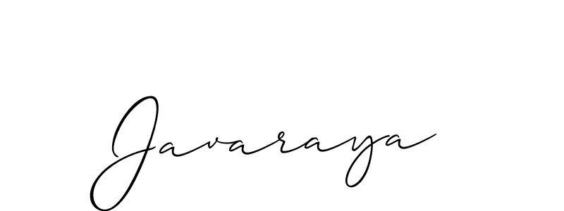 Also we have Javaraya name is the best signature style. Create professional handwritten signature collection using Allison_Script autograph style. Javaraya signature style 2 images and pictures png