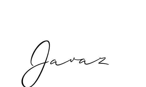 Design your own signature with our free online signature maker. With this signature software, you can create a handwritten (Allison_Script) signature for name Javaz. Javaz signature style 2 images and pictures png