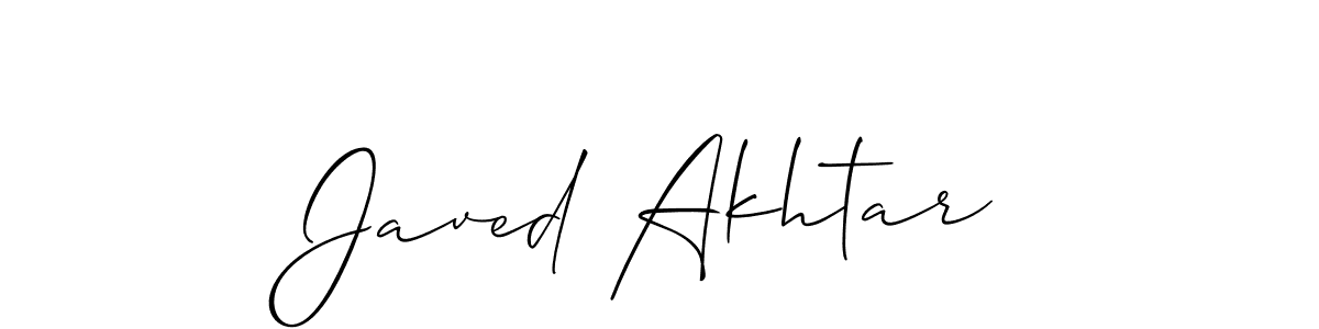 How to make Javed Akhtar signature? Allison_Script is a professional autograph style. Create handwritten signature for Javed Akhtar name. Javed Akhtar signature style 2 images and pictures png