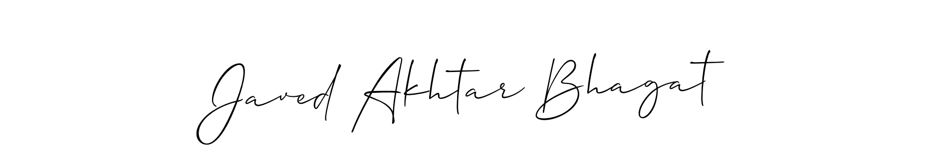 Allison_Script is a professional signature style that is perfect for those who want to add a touch of class to their signature. It is also a great choice for those who want to make their signature more unique. Get Javed Akhtar Bhagat name to fancy signature for free. Javed Akhtar Bhagat signature style 2 images and pictures png