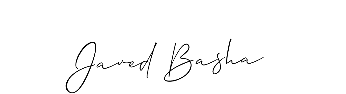 Use a signature maker to create a handwritten signature online. With this signature software, you can design (Allison_Script) your own signature for name Javed Basha. Javed Basha signature style 2 images and pictures png