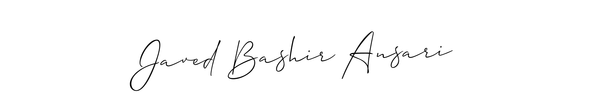 This is the best signature style for the Javed Bashir Ansari name. Also you like these signature font (Allison_Script). Mix name signature. Javed Bashir Ansari signature style 2 images and pictures png