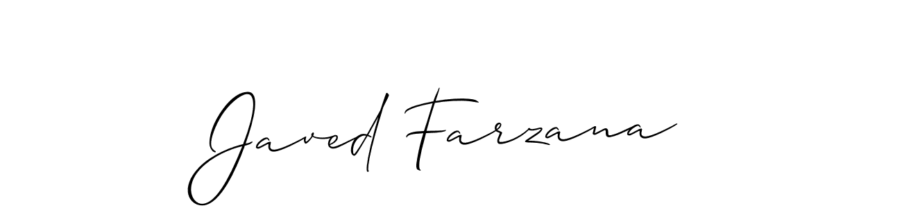 It looks lik you need a new signature style for name Javed Farzana. Design unique handwritten (Allison_Script) signature with our free signature maker in just a few clicks. Javed Farzana signature style 2 images and pictures png