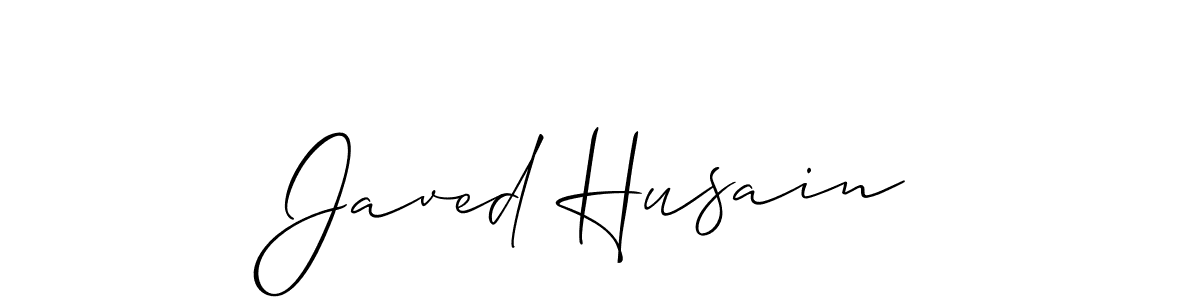 Use a signature maker to create a handwritten signature online. With this signature software, you can design (Allison_Script) your own signature for name Javed Husain. Javed Husain signature style 2 images and pictures png