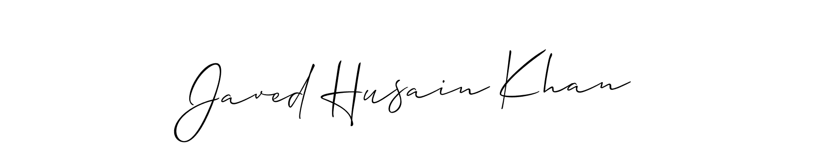 Design your own signature with our free online signature maker. With this signature software, you can create a handwritten (Allison_Script) signature for name Javed Husain Khan. Javed Husain Khan signature style 2 images and pictures png
