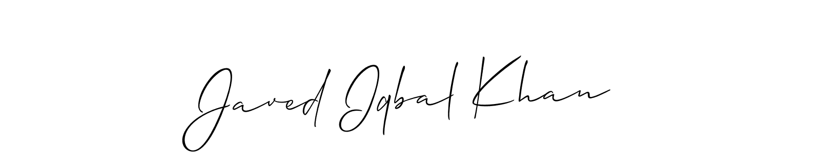 Javed Iqbal Khan stylish signature style. Best Handwritten Sign (Allison_Script) for my name. Handwritten Signature Collection Ideas for my name Javed Iqbal Khan. Javed Iqbal Khan signature style 2 images and pictures png