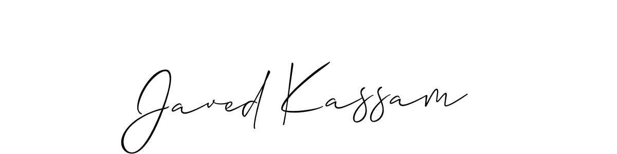 How to make Javed Kassam signature? Allison_Script is a professional autograph style. Create handwritten signature for Javed Kassam name. Javed Kassam signature style 2 images and pictures png