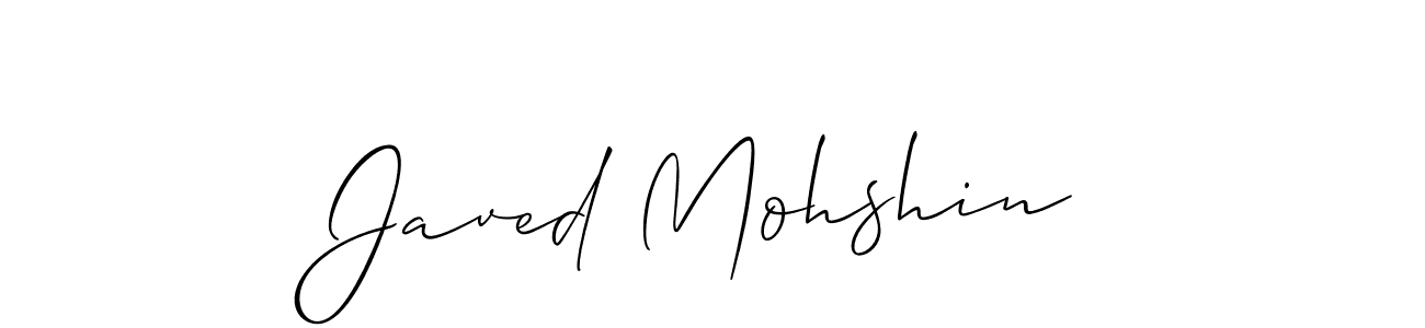 Make a beautiful signature design for name Javed Mohshin. With this signature (Allison_Script) style, you can create a handwritten signature for free. Javed Mohshin signature style 2 images and pictures png