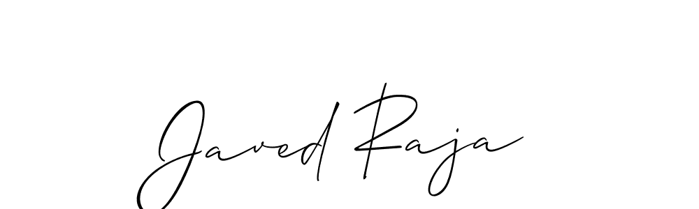 Use a signature maker to create a handwritten signature online. With this signature software, you can design (Allison_Script) your own signature for name Javed Raja. Javed Raja signature style 2 images and pictures png