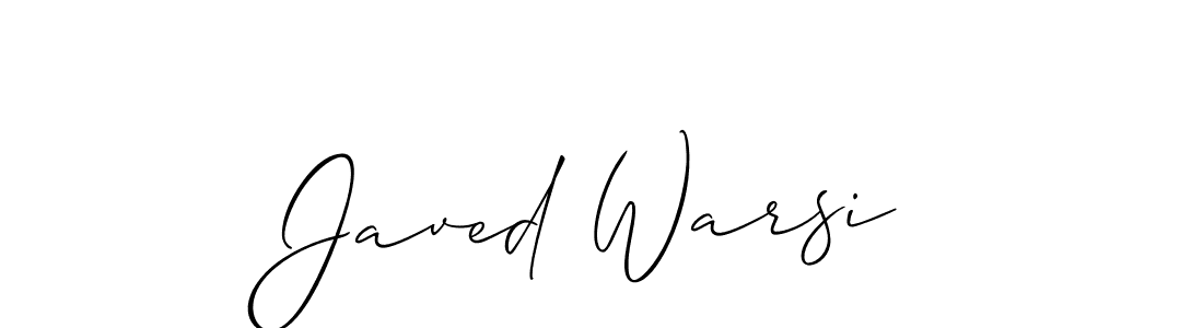 The best way (Allison_Script) to make a short signature is to pick only two or three words in your name. The name Javed Warsi include a total of six letters. For converting this name. Javed Warsi signature style 2 images and pictures png