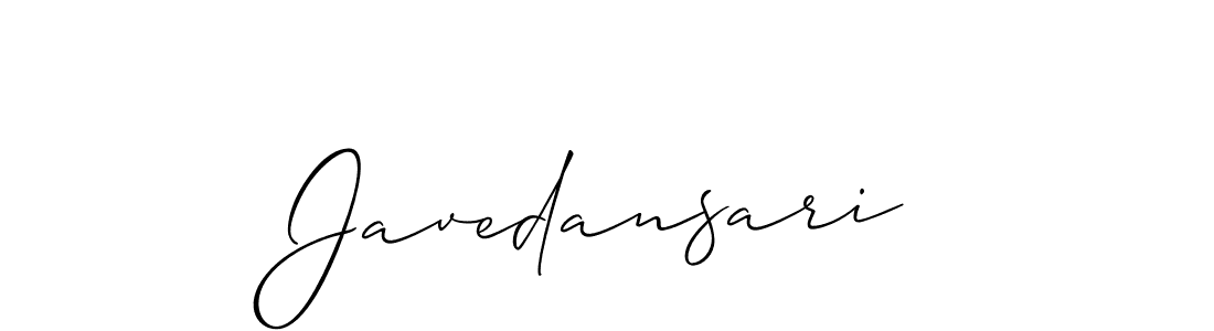 Create a beautiful signature design for name Javedansari. With this signature (Allison_Script) fonts, you can make a handwritten signature for free. Javedansari signature style 2 images and pictures png