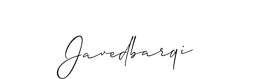 Make a beautiful signature design for name Javedbarqi. With this signature (Allison_Script) style, you can create a handwritten signature for free. Javedbarqi signature style 2 images and pictures png