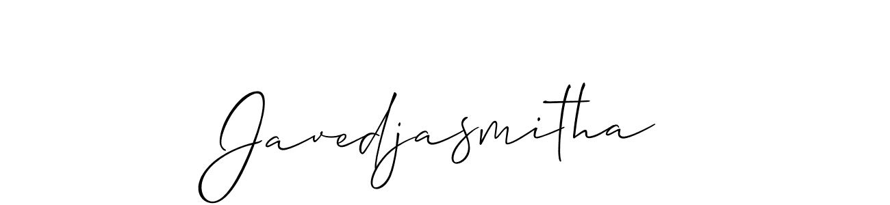 Use a signature maker to create a handwritten signature online. With this signature software, you can design (Allison_Script) your own signature for name Javedjasmitha. Javedjasmitha signature style 2 images and pictures png