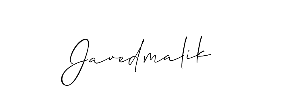 Use a signature maker to create a handwritten signature online. With this signature software, you can design (Allison_Script) your own signature for name Javedmalik. Javedmalik signature style 2 images and pictures png