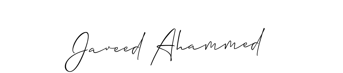 How to make Javeed Ahammed signature? Allison_Script is a professional autograph style. Create handwritten signature for Javeed Ahammed name. Javeed Ahammed signature style 2 images and pictures png