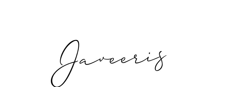 How to make Javeeris signature? Allison_Script is a professional autograph style. Create handwritten signature for Javeeris name. Javeeris signature style 2 images and pictures png