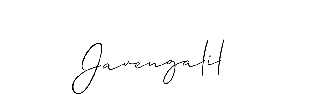 Make a beautiful signature design for name Javengalil. With this signature (Allison_Script) style, you can create a handwritten signature for free. Javengalil signature style 2 images and pictures png